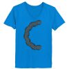 Ladies’  Junior Fine Jersey V-Neck Longer Length T-Shirt Thumbnail