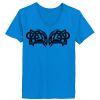 Ladies’  Junior Fine Jersey V-Neck Longer Length T-Shirt Thumbnail