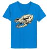Ladies’  Junior Fine Jersey V-Neck Longer Length T-Shirt Thumbnail