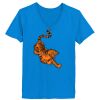 Ladies’  Junior Fine Jersey V-Neck Longer Length T-Shirt Thumbnail
