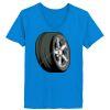 Ladies’  Junior Fine Jersey V-Neck Longer Length T-Shirt Thumbnail