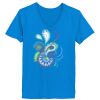 Ladies’  Junior Fine Jersey V-Neck Longer Length T-Shirt Thumbnail