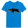 Ladies’  Junior Fine Jersey V-Neck Longer Length T-Shirt Thumbnail