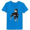 Ladies’  Junior Fine Jersey V-Neck Longer Length T-Shirt Thumbnail