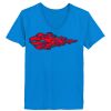 Ladies’  Junior Fine Jersey V-Neck Longer Length T-Shirt Thumbnail