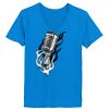 Ladies’  Junior Fine Jersey V-Neck Longer Length T-Shirt Thumbnail