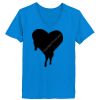Ladies’  Junior Fine Jersey V-Neck Longer Length T-Shirt Thumbnail