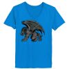 Ladies’  Junior Fine Jersey V-Neck Longer Length T-Shirt Thumbnail