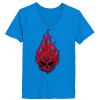 Ladies’  Junior Fine Jersey V-Neck Longer Length T-Shirt Thumbnail