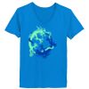 Ladies’  Junior Fine Jersey V-Neck Longer Length T-Shirt Thumbnail