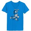 Ladies’  Junior Fine Jersey V-Neck Longer Length T-Shirt Thumbnail