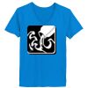 Ladies’  Junior Fine Jersey V-Neck Longer Length T-Shirt Thumbnail