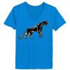 Ladies’  Junior Fine Jersey V-Neck Longer Length T-Shirt Thumbnail
