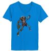 Ladies’  Junior Fine Jersey V-Neck Longer Length T-Shirt Thumbnail