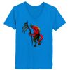 Ladies’  Junior Fine Jersey V-Neck Longer Length T-Shirt Thumbnail