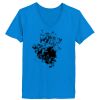Ladies’  Junior Fine Jersey V-Neck Longer Length T-Shirt Thumbnail