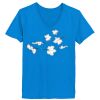 Ladies’  Junior Fine Jersey V-Neck Longer Length T-Shirt Thumbnail