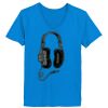 Ladies’  Junior Fine Jersey V-Neck Longer Length T-Shirt Thumbnail