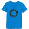Ladies’  Junior Fine Jersey V-Neck Longer Length T-Shirt Thumbnail