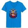 Ladies’  Junior Fine Jersey V-Neck Longer Length T-Shirt Thumbnail