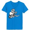 Ladies’  Junior Fine Jersey V-Neck Longer Length T-Shirt Thumbnail