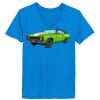 Ladies’  Junior Fine Jersey V-Neck Longer Length T-Shirt Thumbnail