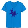 Ladies’  Junior Fine Jersey V-Neck Longer Length T-Shirt Thumbnail