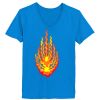 Ladies’  Junior Fine Jersey V-Neck Longer Length T-Shirt Thumbnail