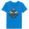 Ladies’  Junior Fine Jersey V-Neck Longer Length T-Shirt Thumbnail