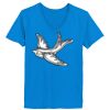 Ladies’  Junior Fine Jersey V-Neck Longer Length T-Shirt Thumbnail
