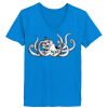 Ladies’  Junior Fine Jersey V-Neck Longer Length T-Shirt Thumbnail