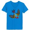 Ladies’  Junior Fine Jersey V-Neck Longer Length T-Shirt Thumbnail