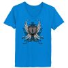 Ladies’  Junior Fine Jersey V-Neck Longer Length T-Shirt Thumbnail