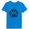 Ladies’  Junior Fine Jersey V-Neck Longer Length T-Shirt Thumbnail