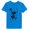 Ladies’  Junior Fine Jersey V-Neck Longer Length T-Shirt Thumbnail