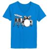 Ladies’  Junior Fine Jersey V-Neck Longer Length T-Shirt Thumbnail