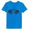 Ladies’  Junior Fine Jersey V-Neck Longer Length T-Shirt Thumbnail