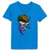 Ladies’  Junior Fine Jersey V-Neck Longer Length T-Shirt Thumbnail