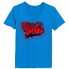 Ladies’  Junior Fine Jersey V-Neck Longer Length T-Shirt Thumbnail