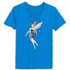 Ladies’  Junior Fine Jersey V-Neck Longer Length T-Shirt Thumbnail