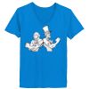 Ladies’  Junior Fine Jersey V-Neck Longer Length T-Shirt Thumbnail