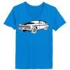 Ladies’  Junior Fine Jersey V-Neck Longer Length T-Shirt Thumbnail