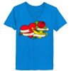 Ladies’  Junior Fine Jersey V-Neck Longer Length T-Shirt Thumbnail