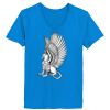 Ladies’  Junior Fine Jersey V-Neck Longer Length T-Shirt Thumbnail
