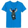 Ladies’  Junior Fine Jersey V-Neck Longer Length T-Shirt Thumbnail