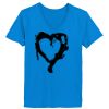 Ladies’  Junior Fine Jersey V-Neck Longer Length T-Shirt Thumbnail