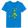 Ladies’  Junior Fine Jersey V-Neck Longer Length T-Shirt Thumbnail