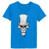 Ladies’  Junior Fine Jersey V-Neck Longer Length T-Shirt Thumbnail