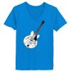 Ladies’  Junior Fine Jersey V-Neck Longer Length T-Shirt Thumbnail