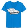 Ladies’  Junior Fine Jersey V-Neck Longer Length T-Shirt Thumbnail